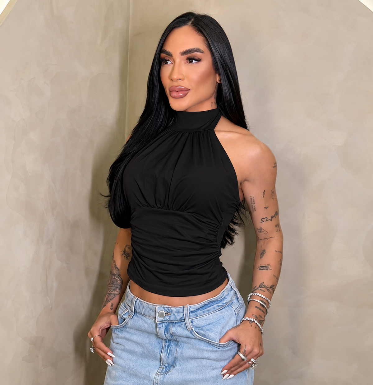 Camisa Elisa em Poliamida Feminina