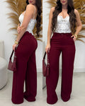 Calça Alfaiataria Lais Bordô 134468