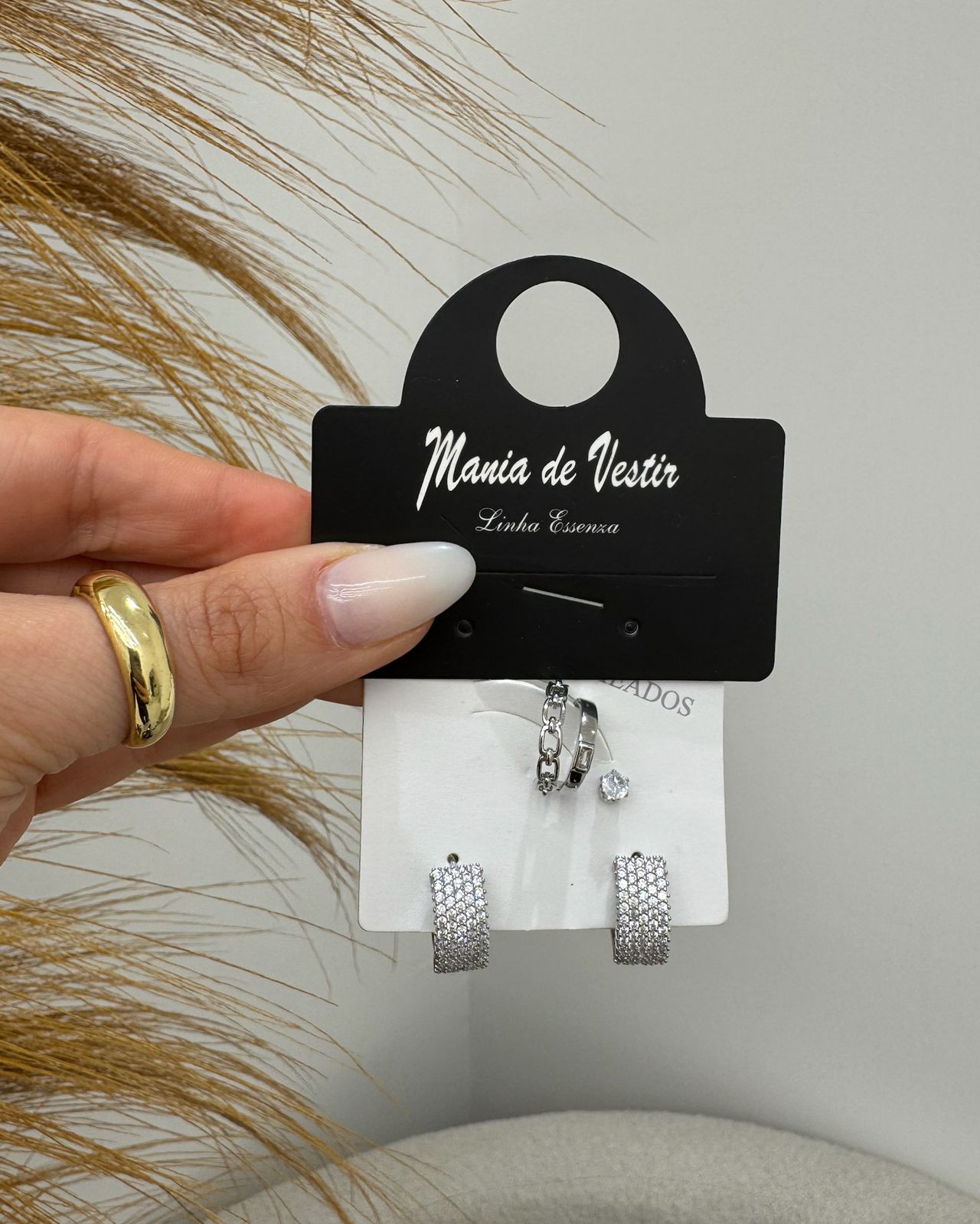 Kit de Brincos Mania Essenza Prata 134720