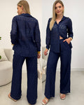 Conjunto Renda Fiona Azul Marinho 129278