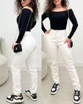 Calça Jeans Delavê Monica Creme 129721