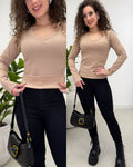 Blusa Liliane Bege 129629