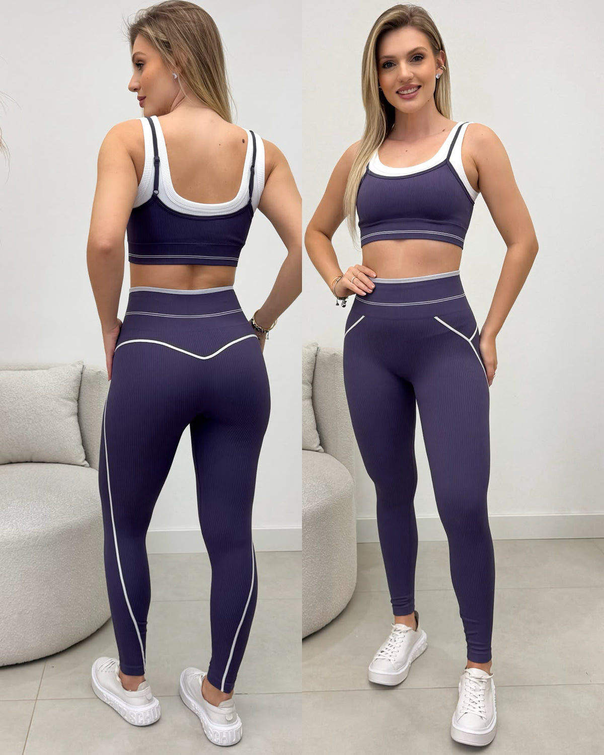 Conjunto Fitness Bruna Lilás 135568
