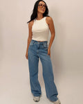 Calça jeans wide tradicional