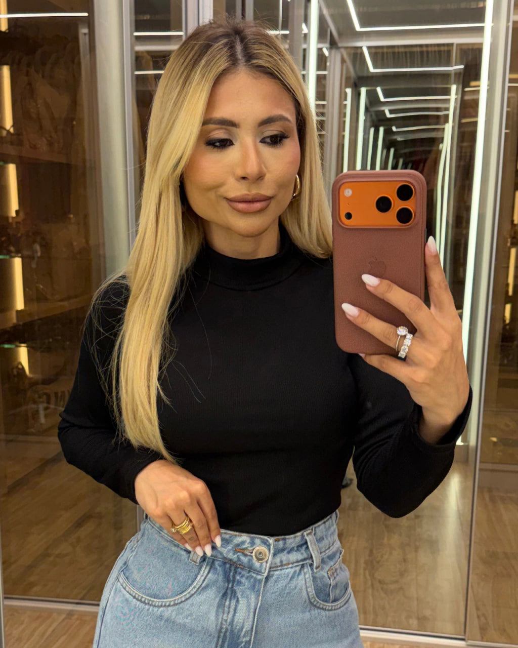 Blusa Cacharrel Peluciada por Dentro Canelada