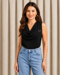 Blusa poliamida gola boba