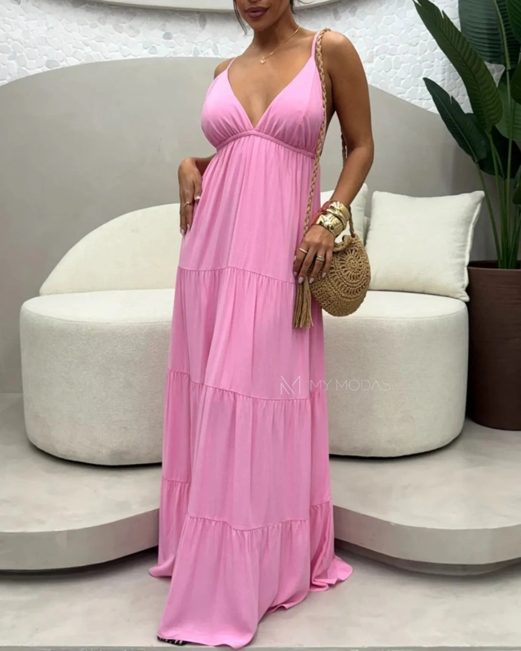 Vestido Rafaelly viscolinho pré lavado