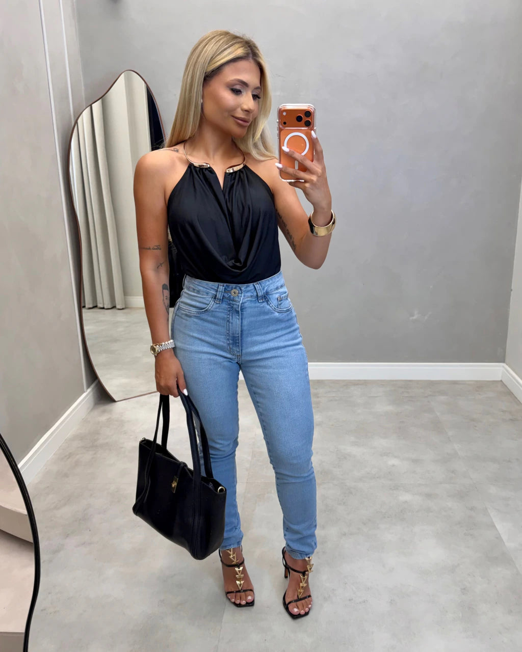 Calça jeans com elastano skiny