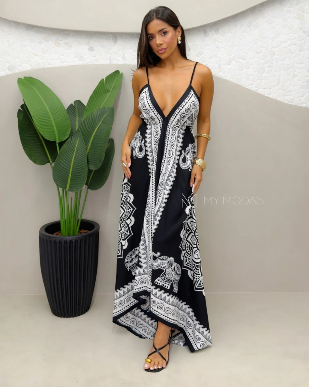 Vestido indiano Bicolor