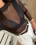 Body Tule Com Elastano