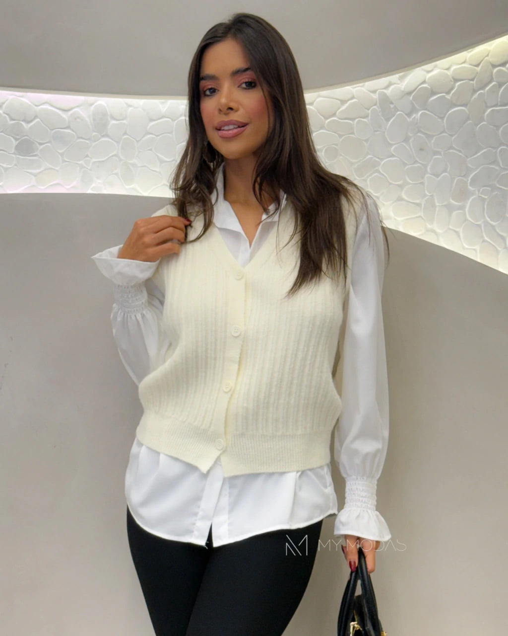 Conjunto camisa e colete 2 peças