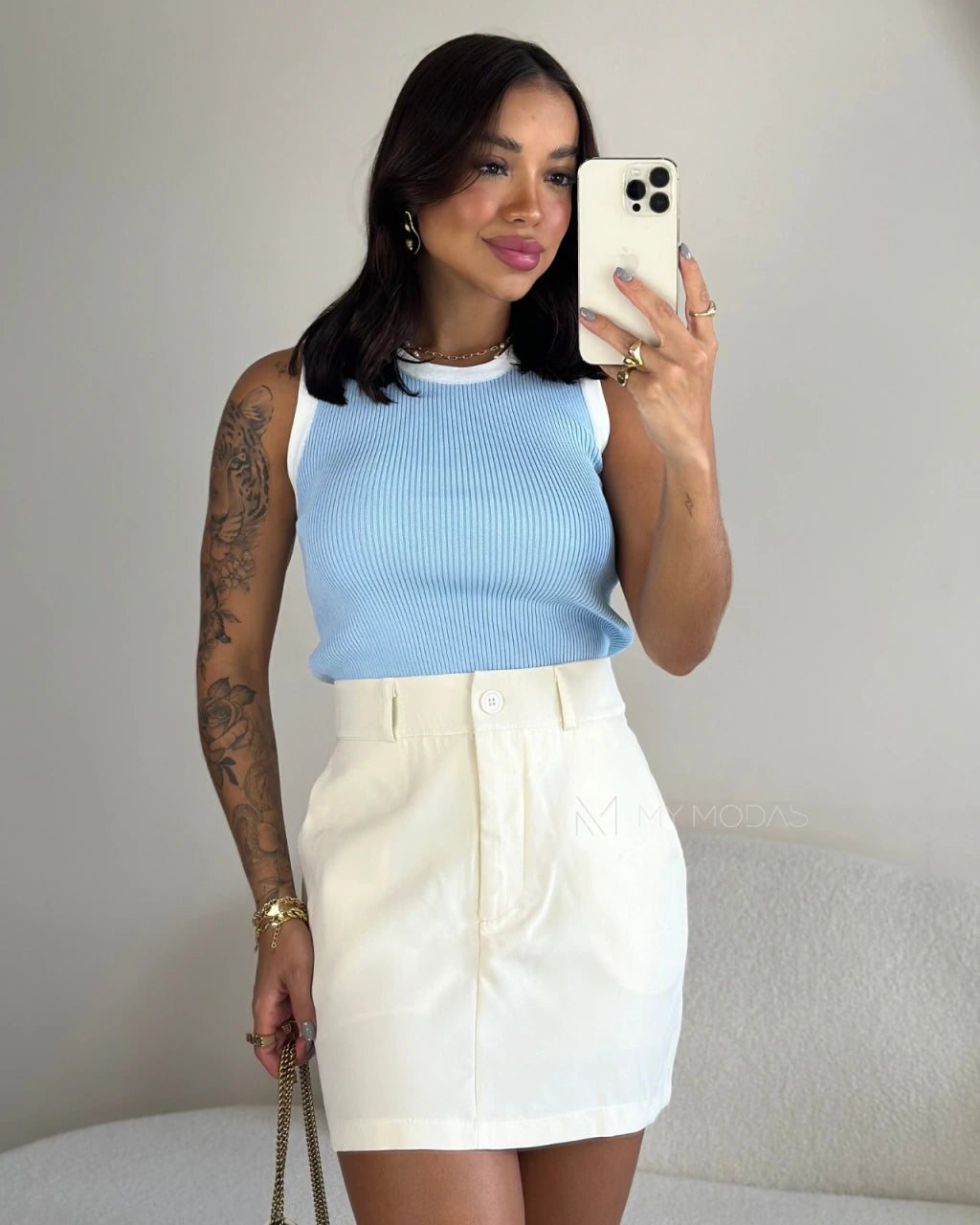 Shorts alfaiataria Deise com cinto