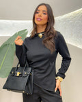 Blusa neoprene manga longa