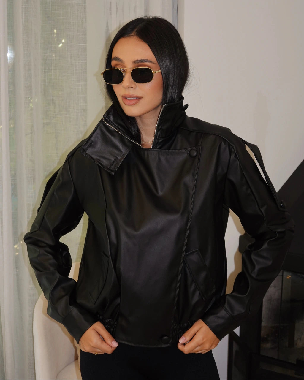 Jaqueta Zara courino