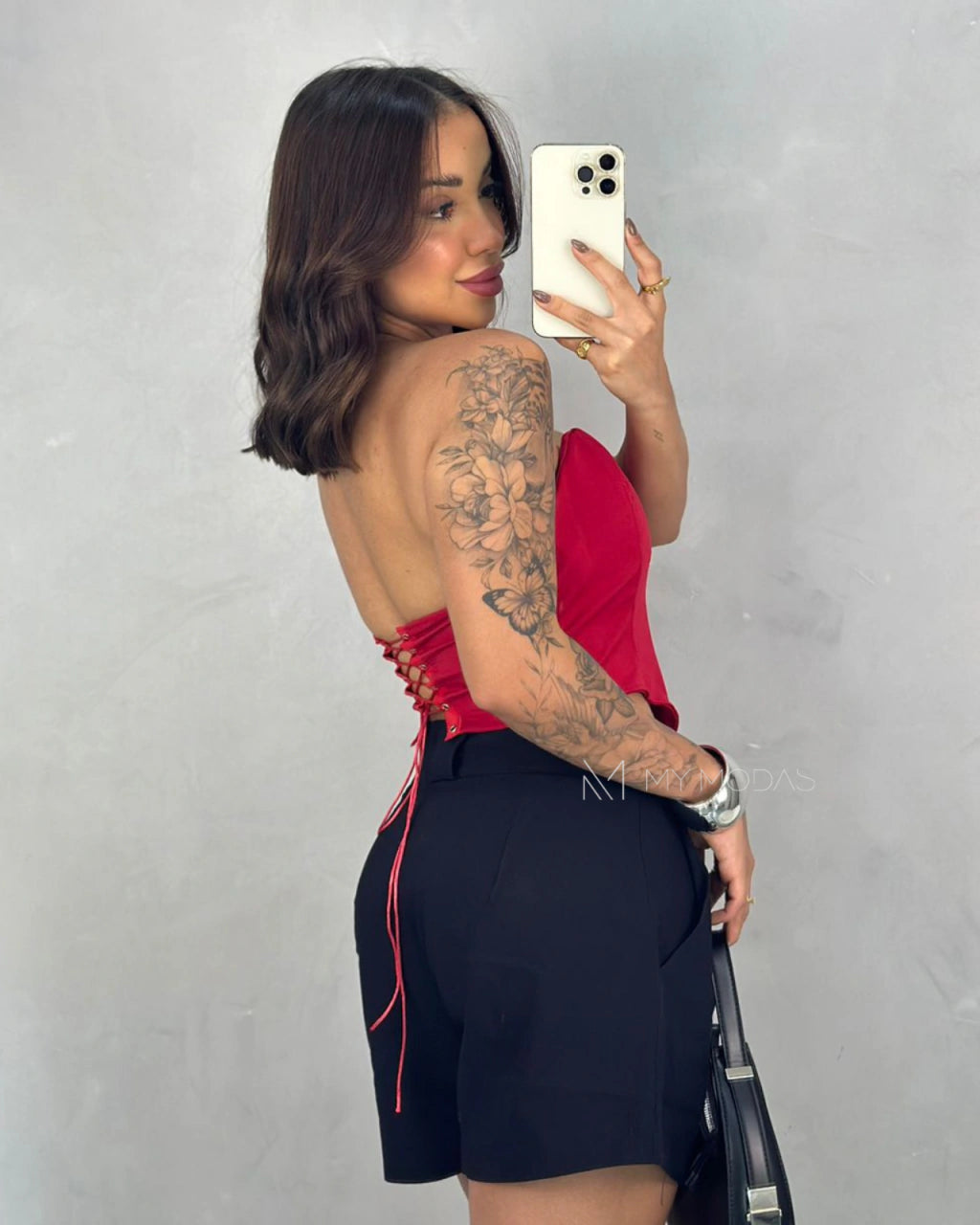 Cropped corset alfaiataria
