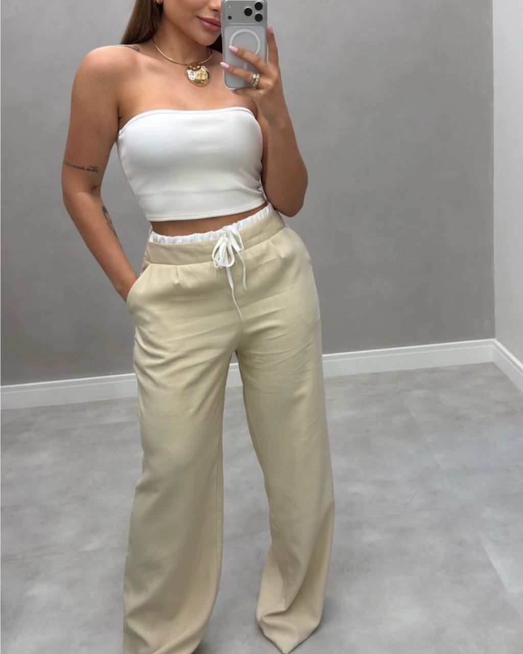 Calça Virgínia cós duplo
