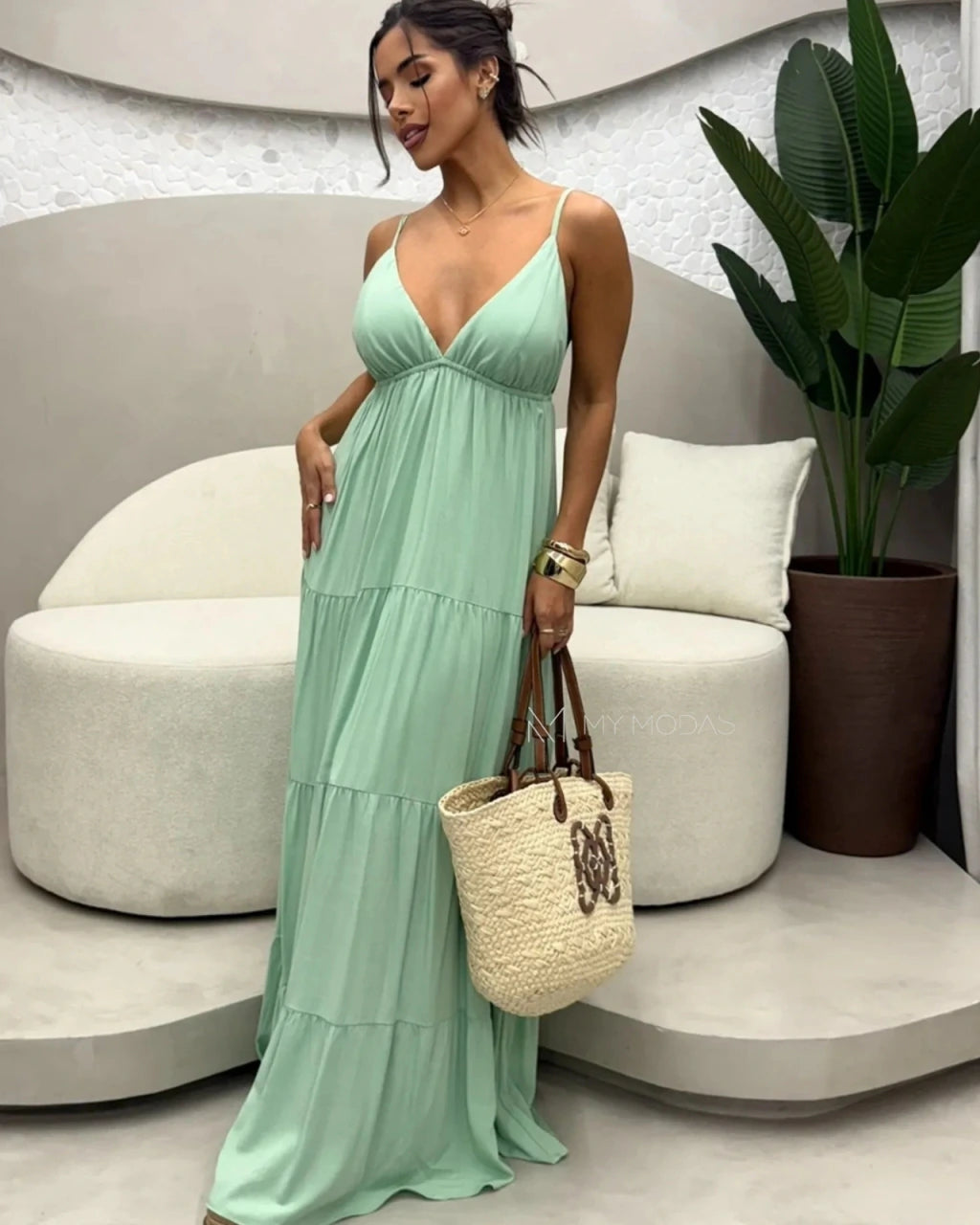 Vestido Rafaelly viscolinho pré lavado