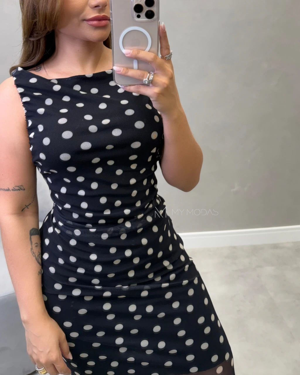 Vestido regata tule Mid alongado