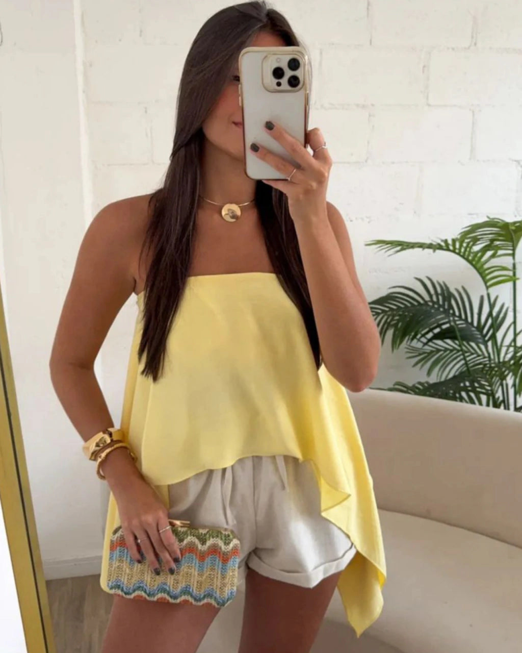 Blusa assimétrica multiformas