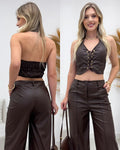 Cropped Courino Kassi Marrom 134323