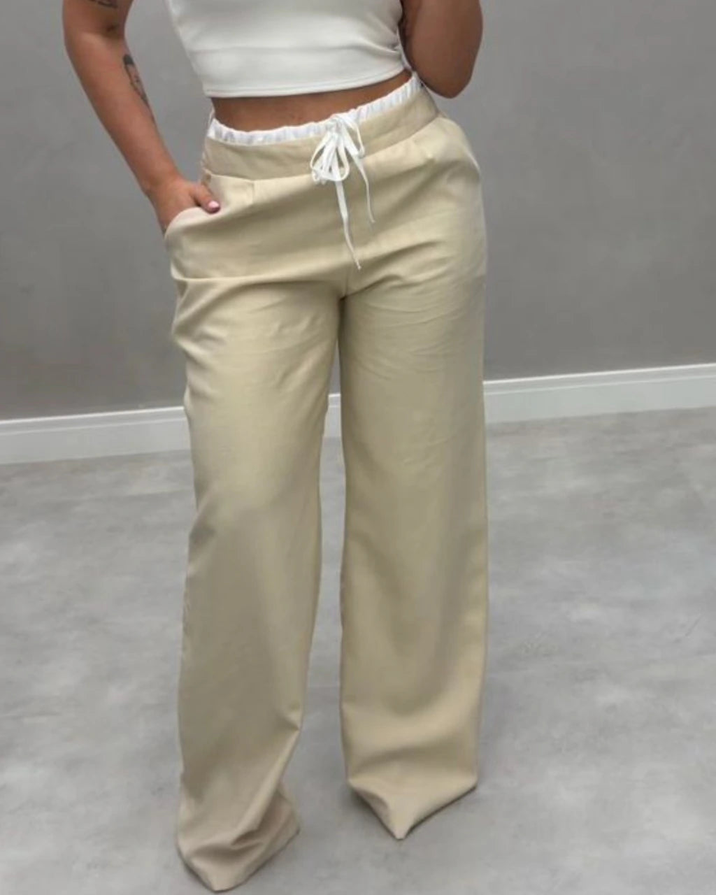 Calça Virgínia cós duplo