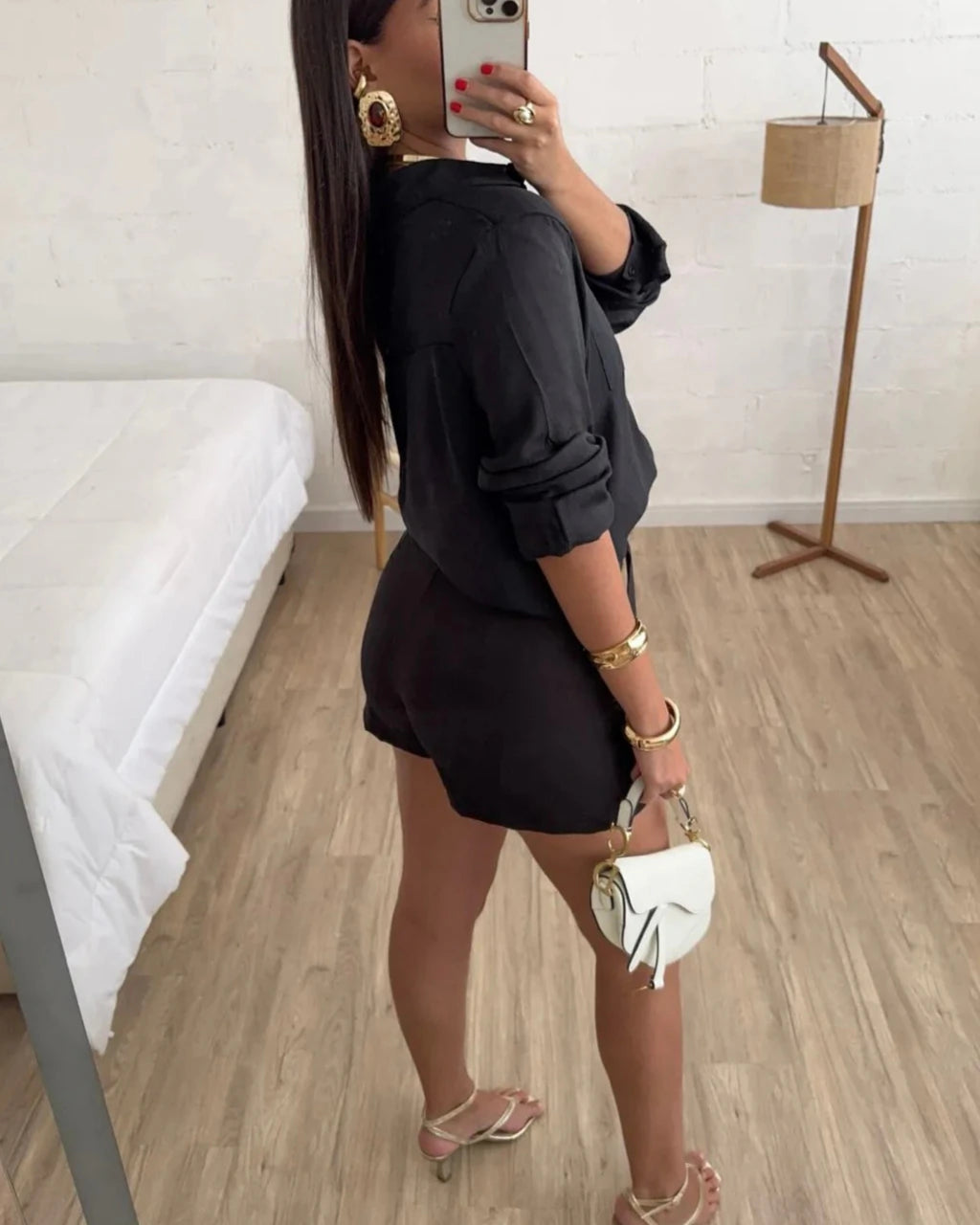 Shorts saia alfaiataria