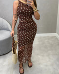Vestido regata tule Mid alongado