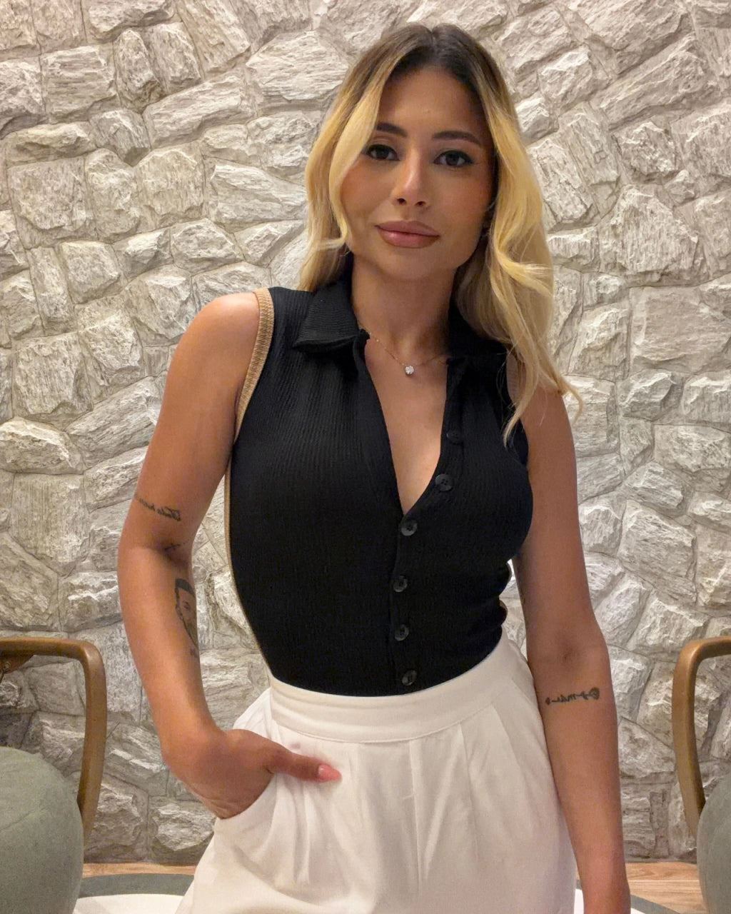 Body premium com botões