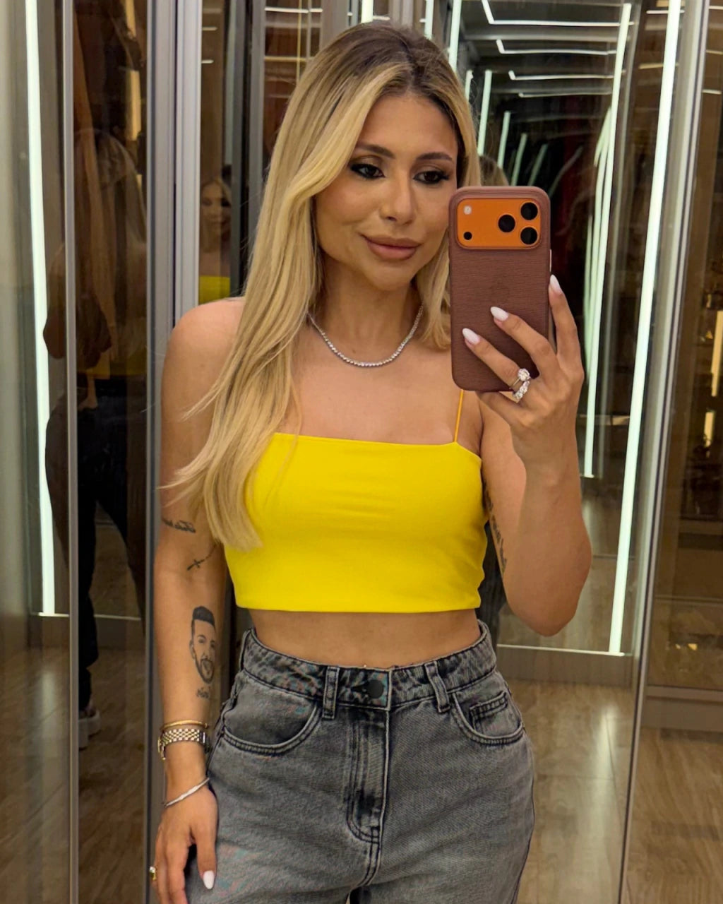 Cropped poliamida alcinha