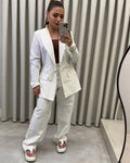 Conjunto linho blazer e calça