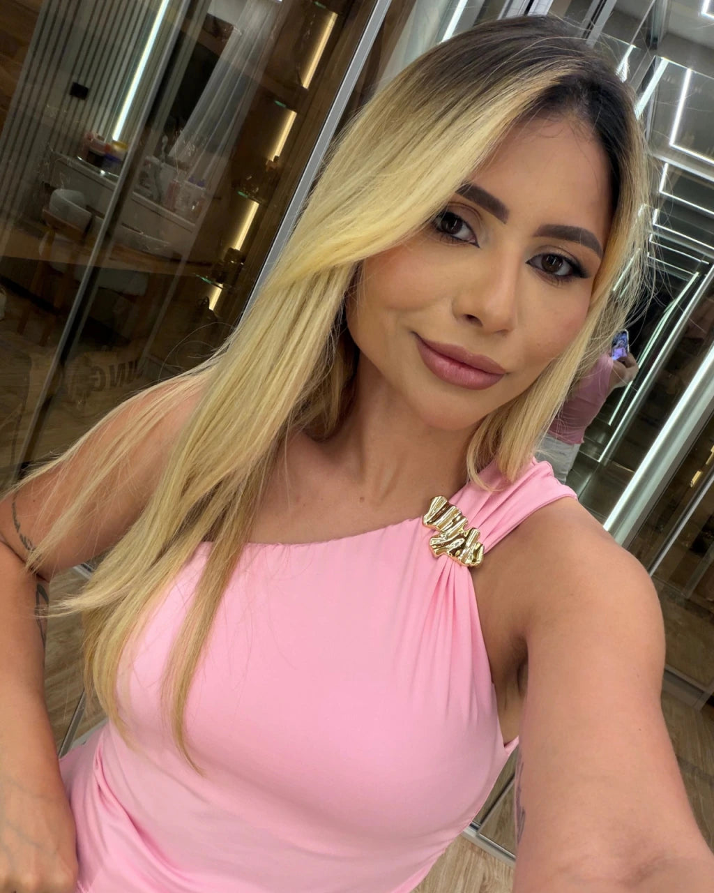 Cropped nula manga poliamida