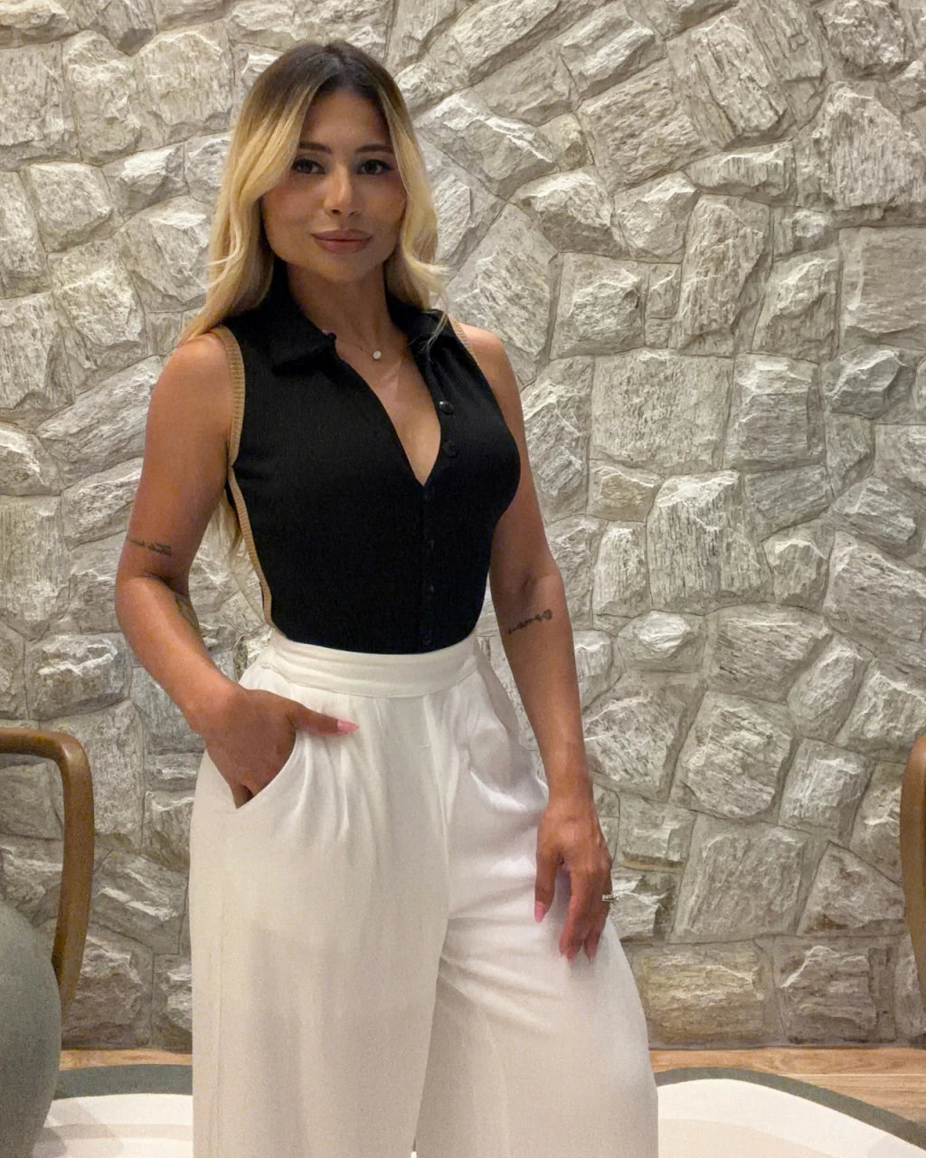 Body premium com botões