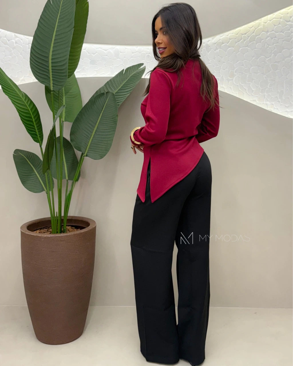 Blusa neoprene manga longa