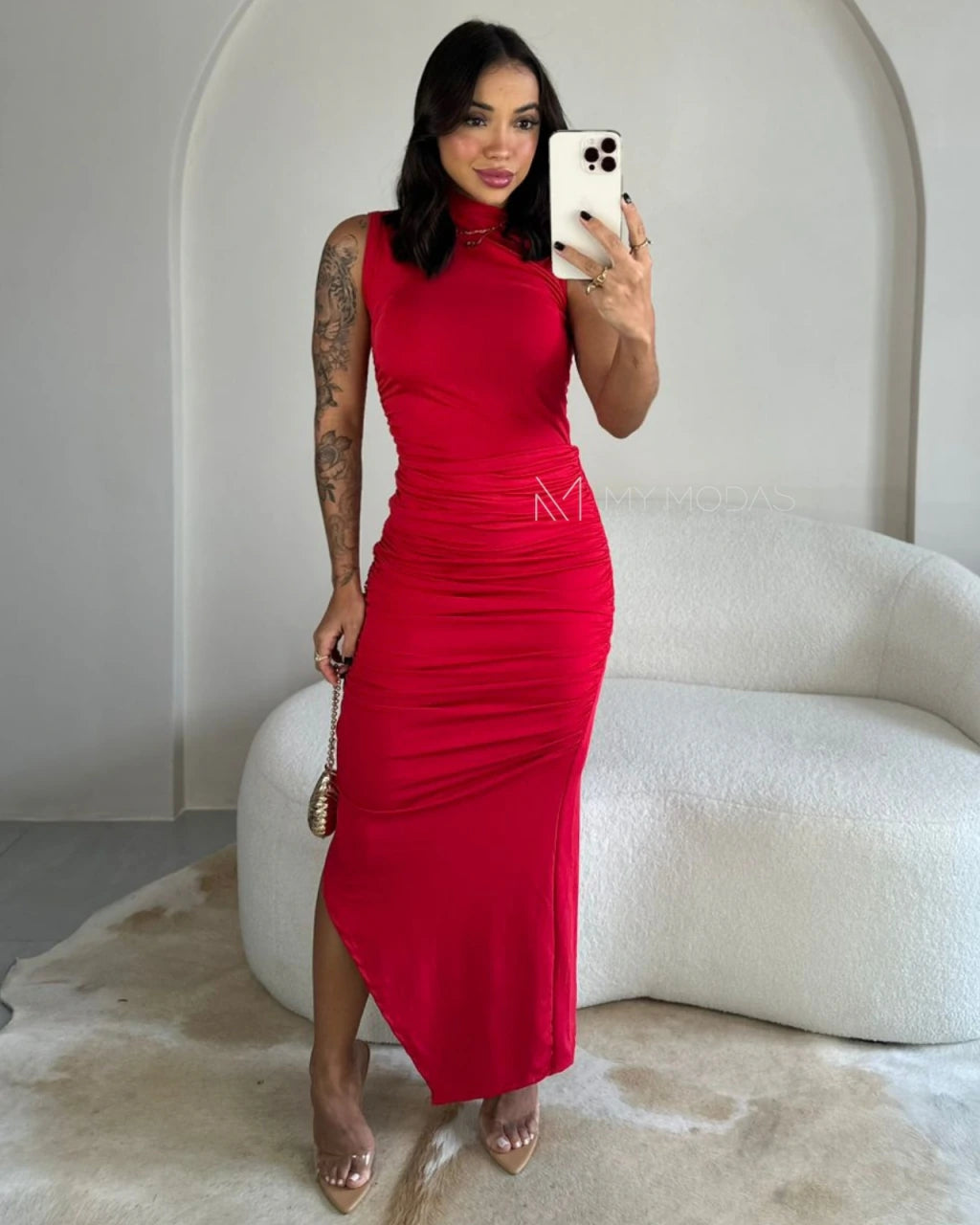 Vestido mídi Thainara