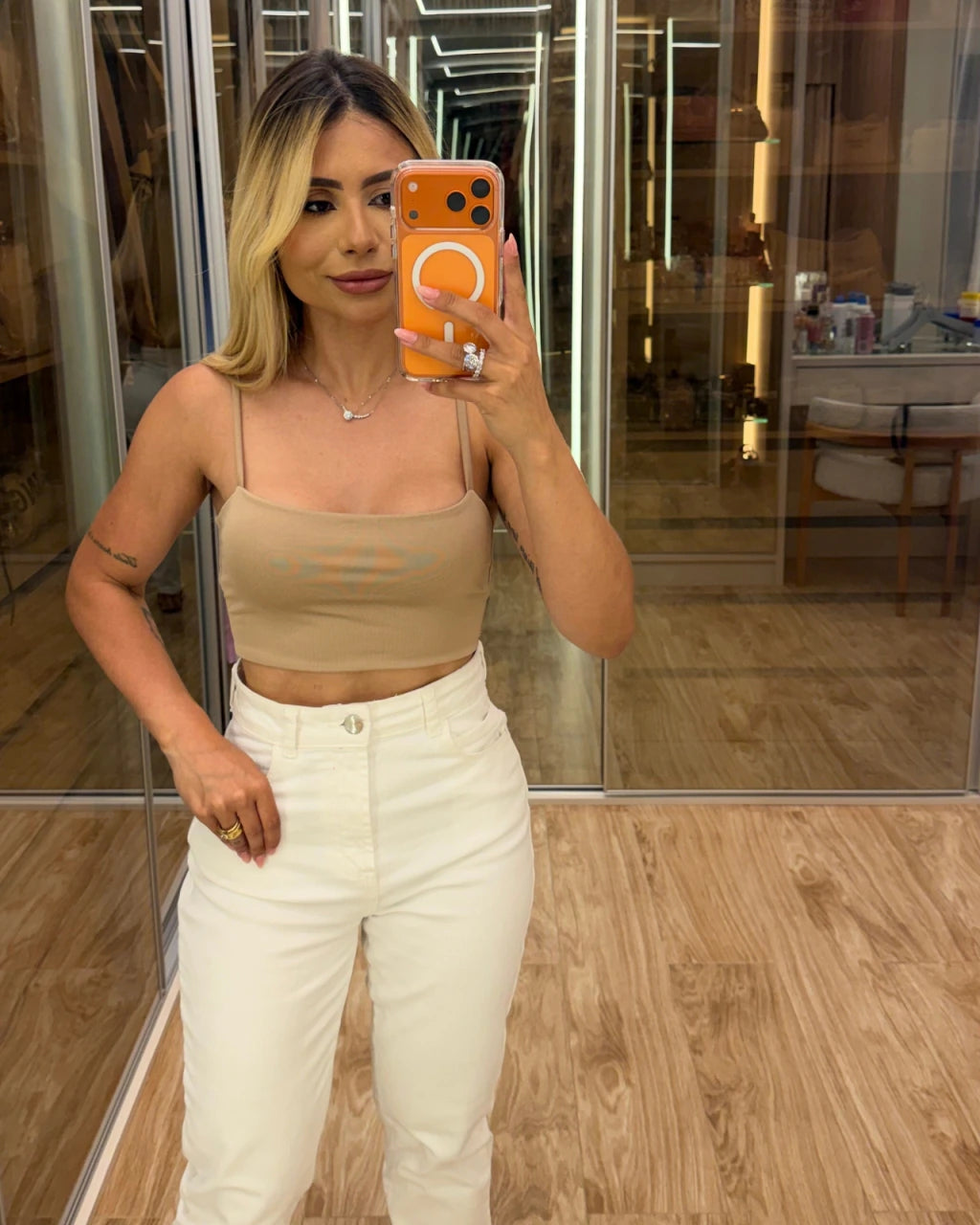 Cropped duplo alcinha