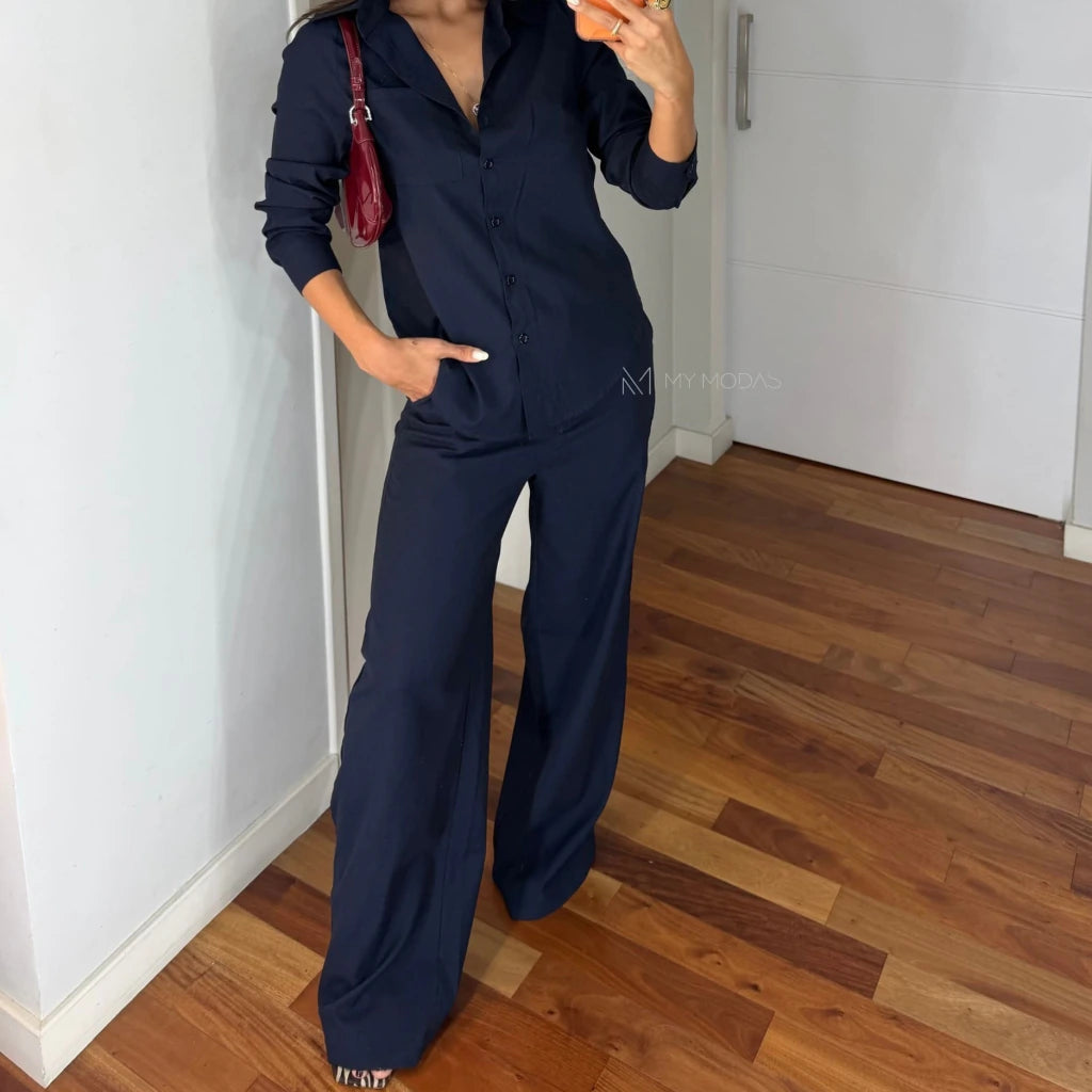 Conjunto camisa e calça linho
