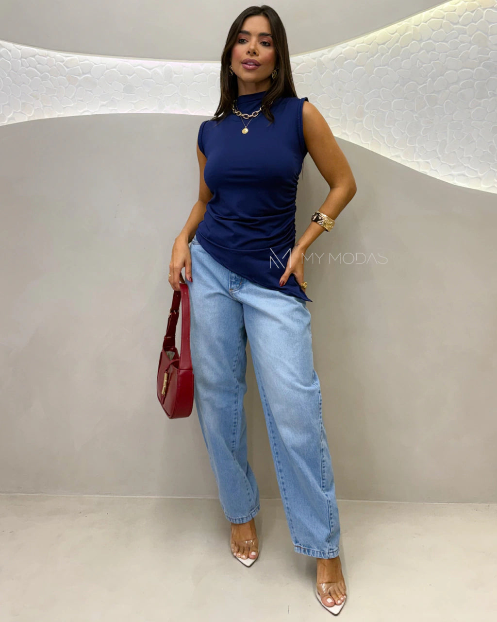 Blusa assimétrica My