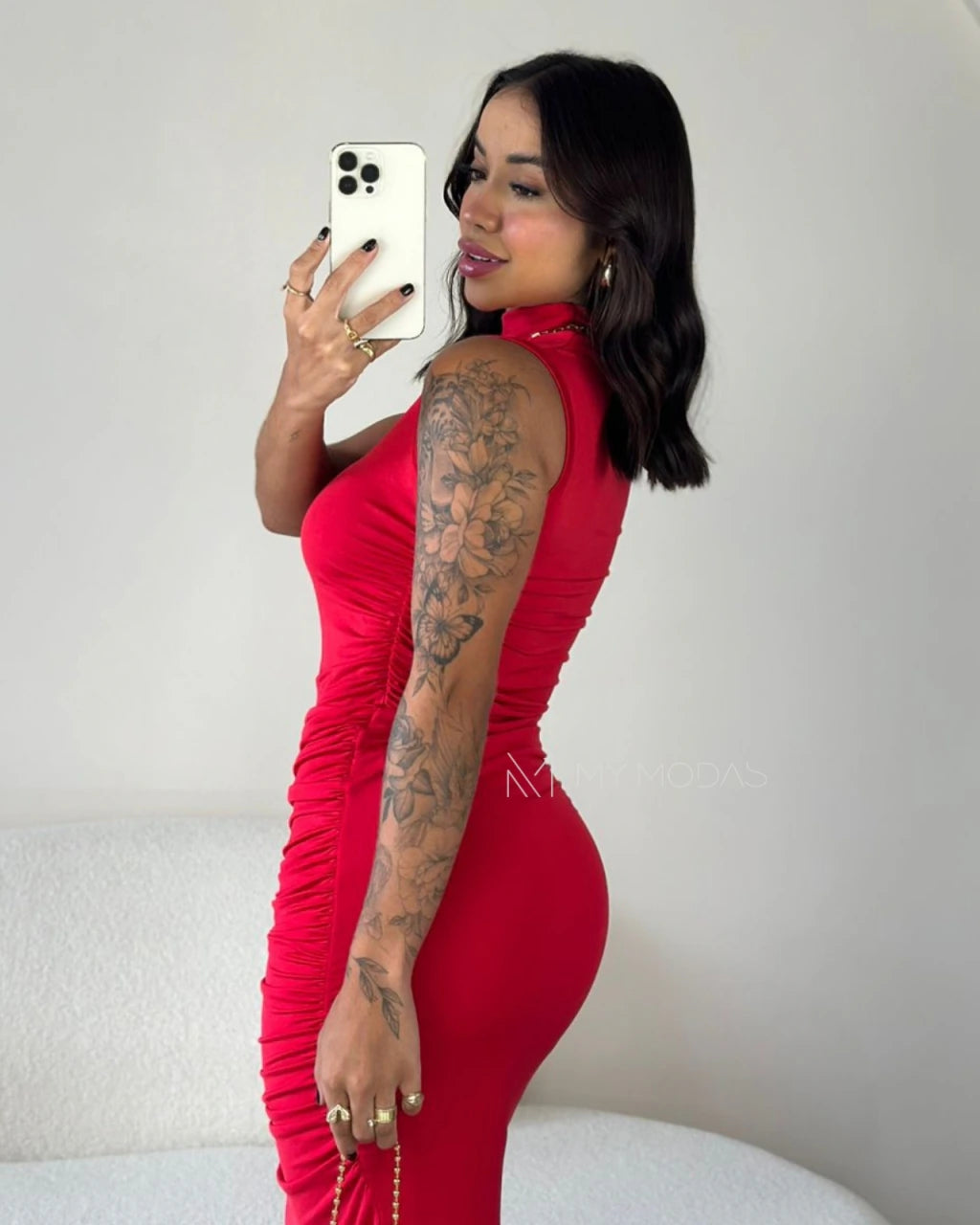 Vestido mídi Thainara