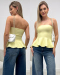 Blusa Peplum Luana Amarelo 136178