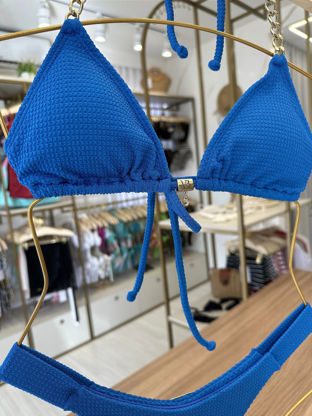 Cortininha Shine Azul (CALCINHA NÃO INCLUSO)