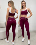 Conjunto Fitness Bruna Bordô 135567
