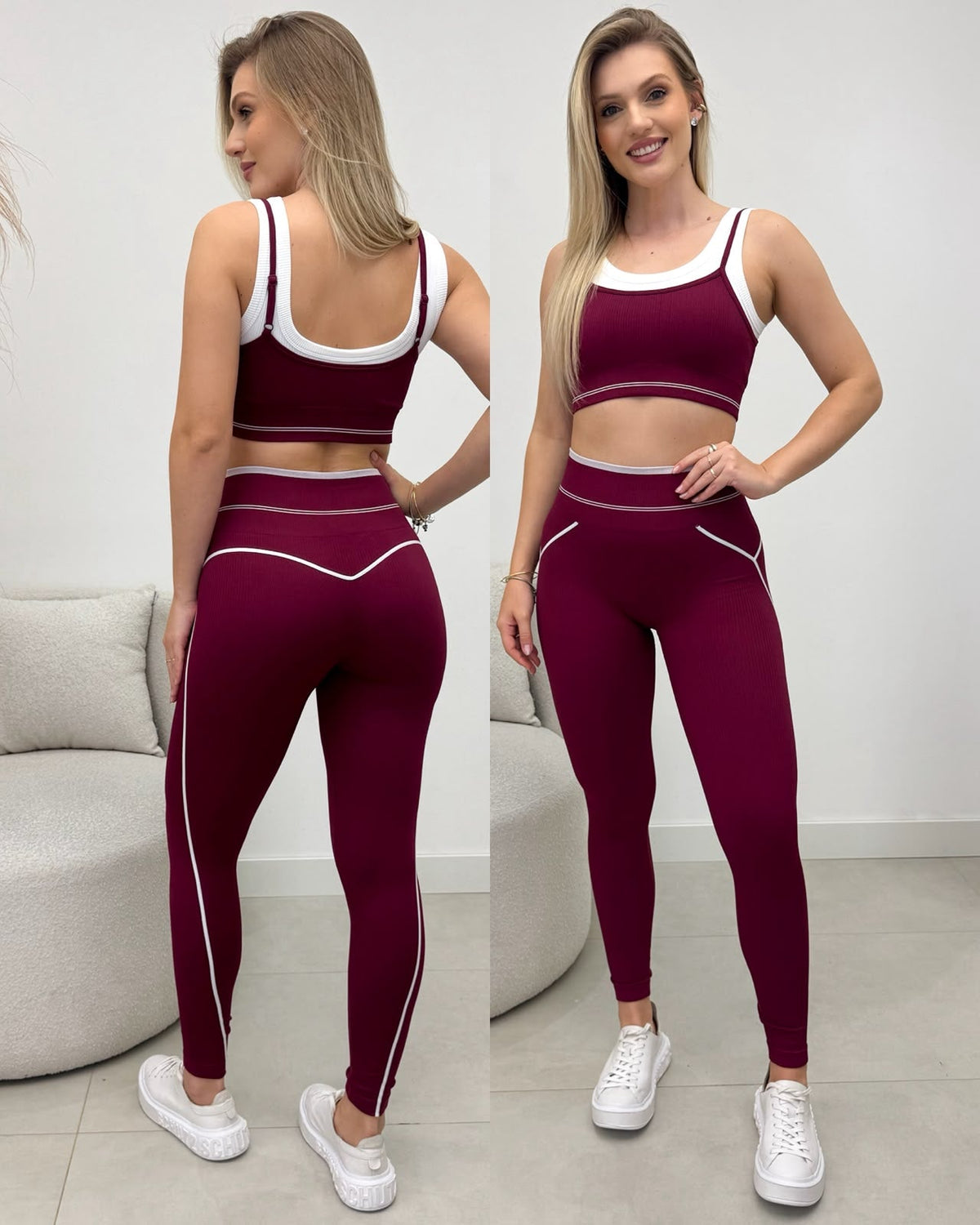 Conjunto Fitness Bruna Bordô 135567