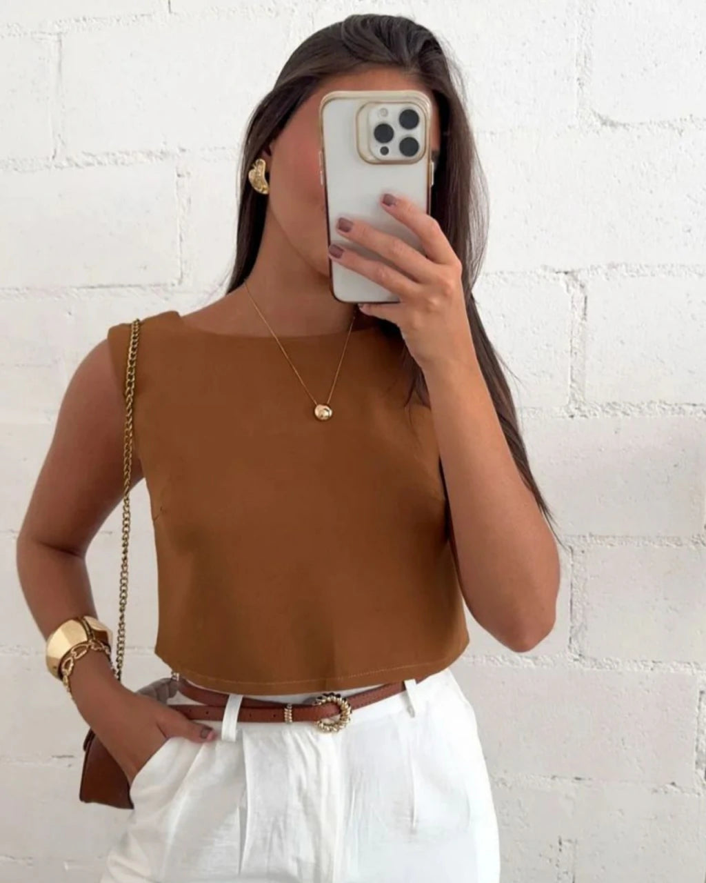 Cropped laço alfaiataria