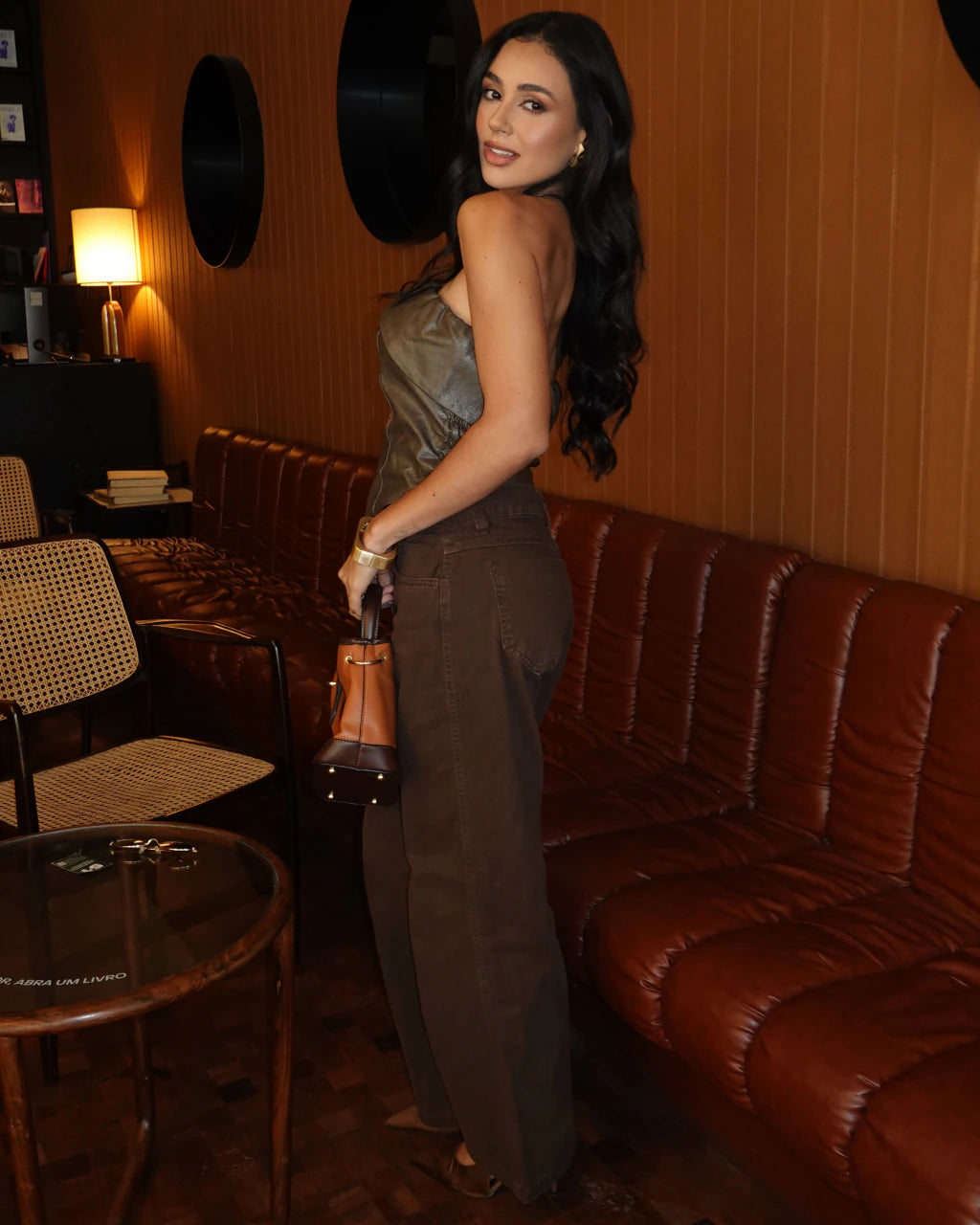 Wide Leg jeans Marrom