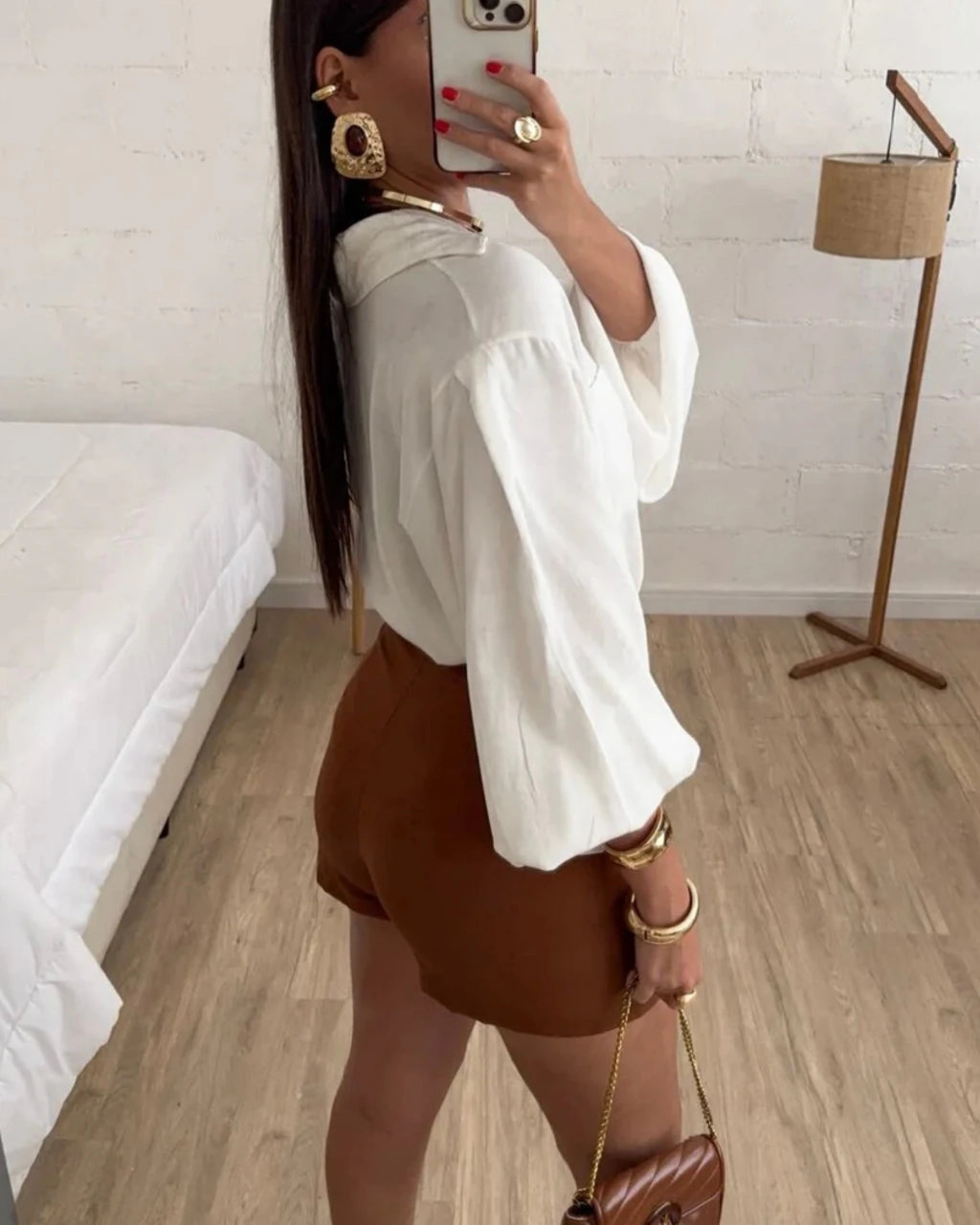 Shorts saia alfaiataria