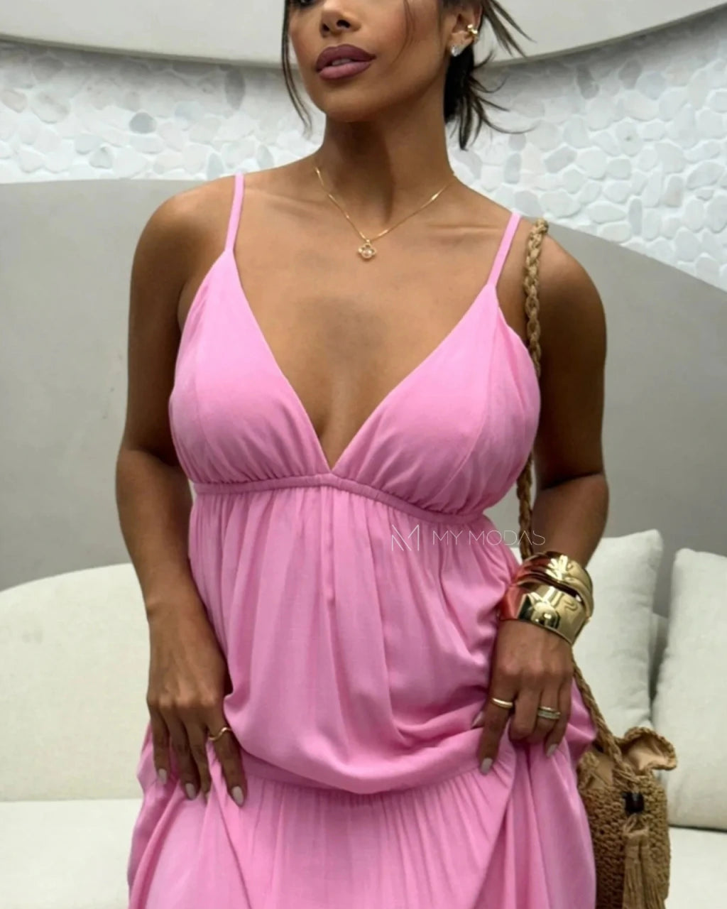 Vestido Rafaelly viscolinho pré lavado
