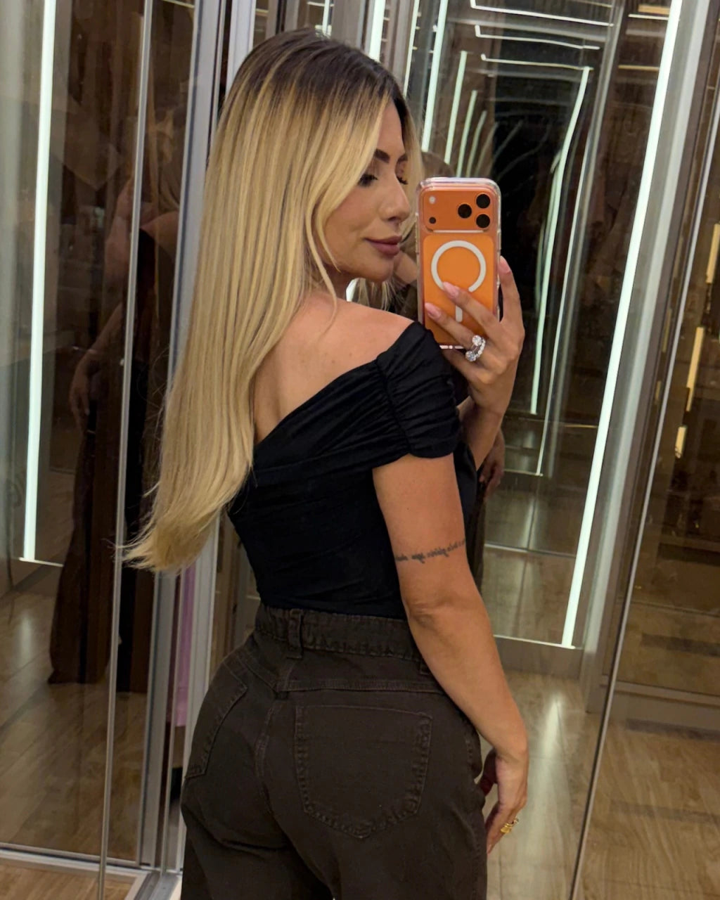 Body poliamida ombro a ombro