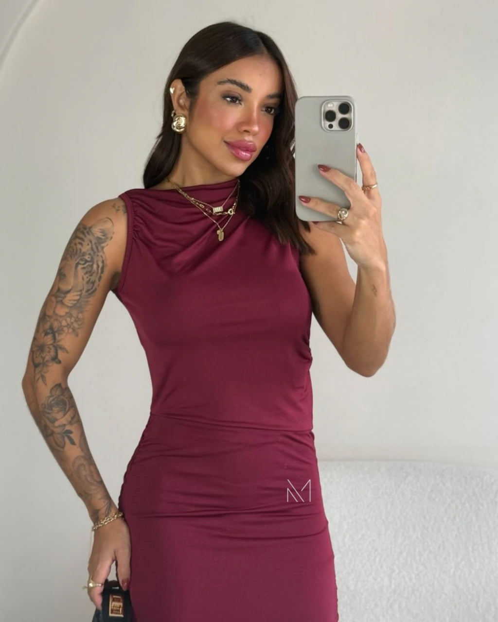 Vestido mídi Thainara