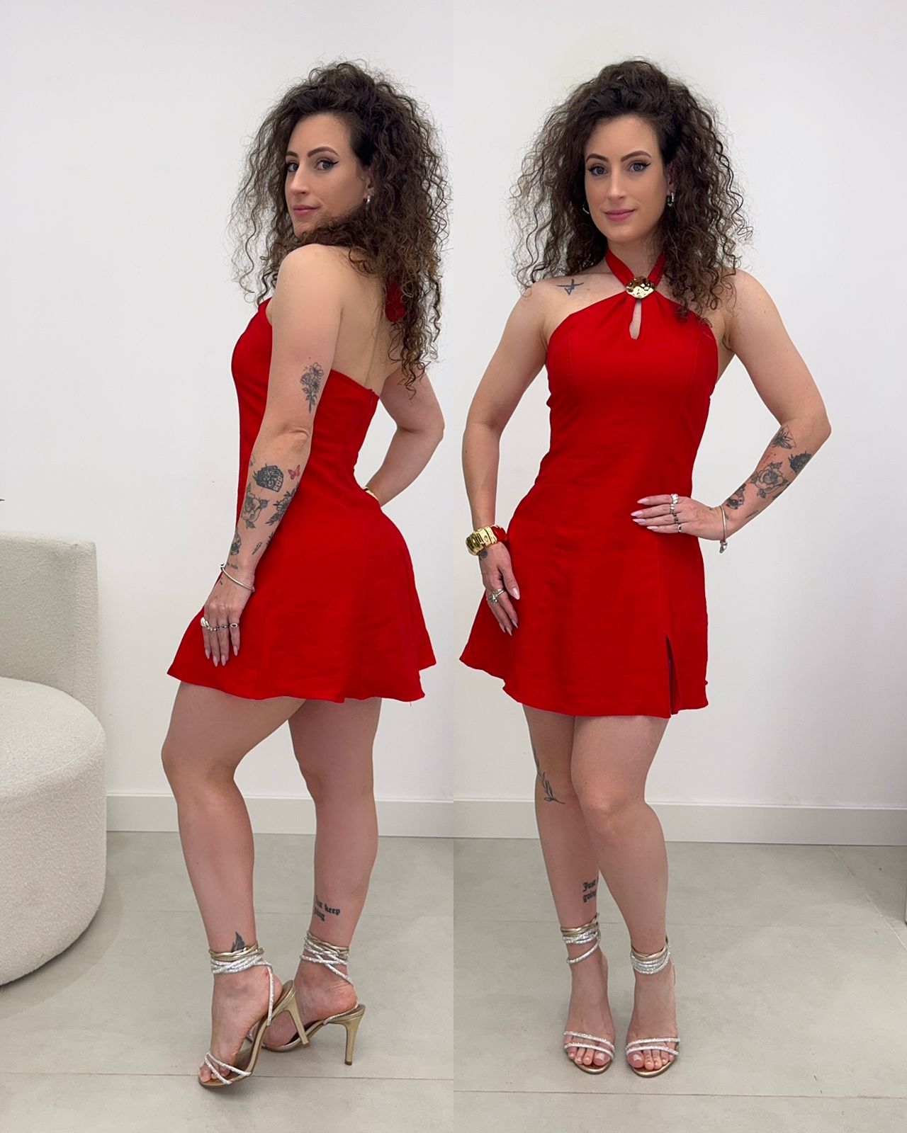 Vestido Macaquinho Diana Vermelho 119736
