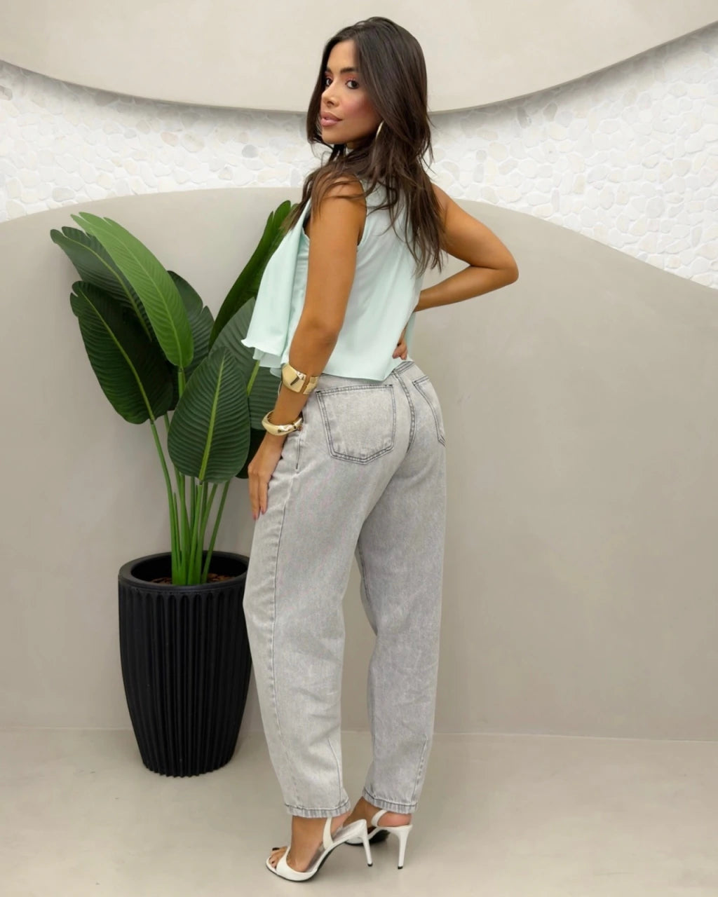 Bata assimétrica Chocker